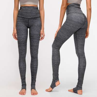 2020 New align double layer brushed high waist lift buttstretch slim fit slim danc Yoga Fitness full length stirrup Leggings